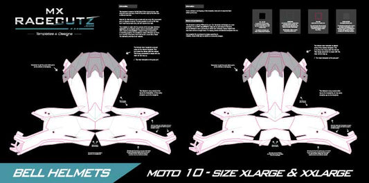 BELL MOTO 10 - SIZE XLARGE & XXLARGE TEMPLATE