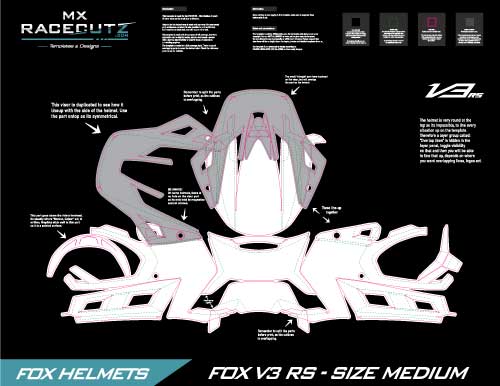 FOX V3-RS 2019-2023 - SIZE MEDIUM TEMPLATE