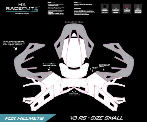 FOX V3-RS 2019-2023 - SIZE SMALL TEMPLATE