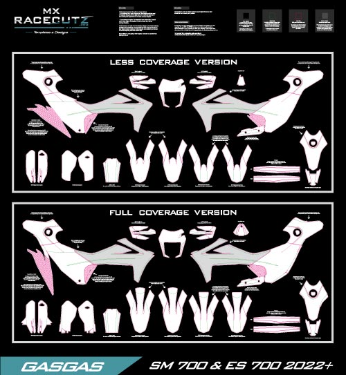 GASGAS SM700 & ES700 2022-2025 TEMPLATE