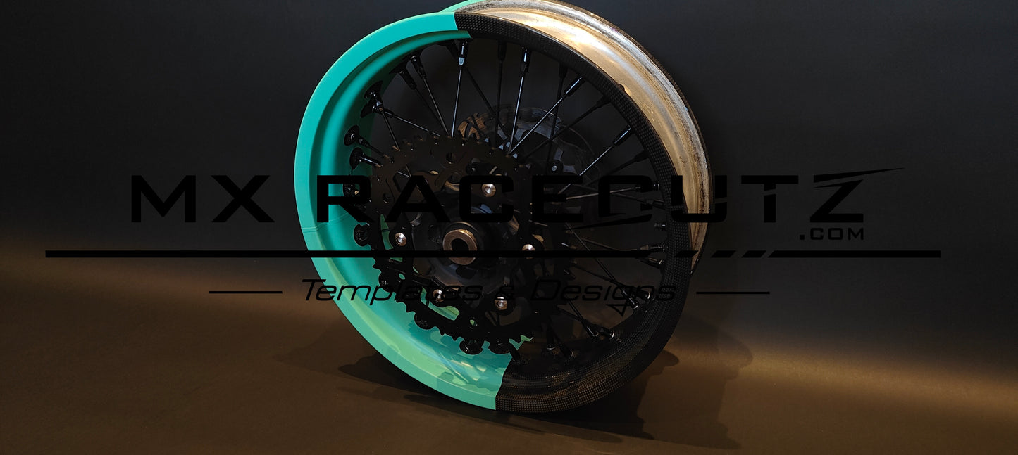 50/50 Rim Wrap 17″ 36 spokes: Excel, WMX, SmPro, Behr, Falco Template