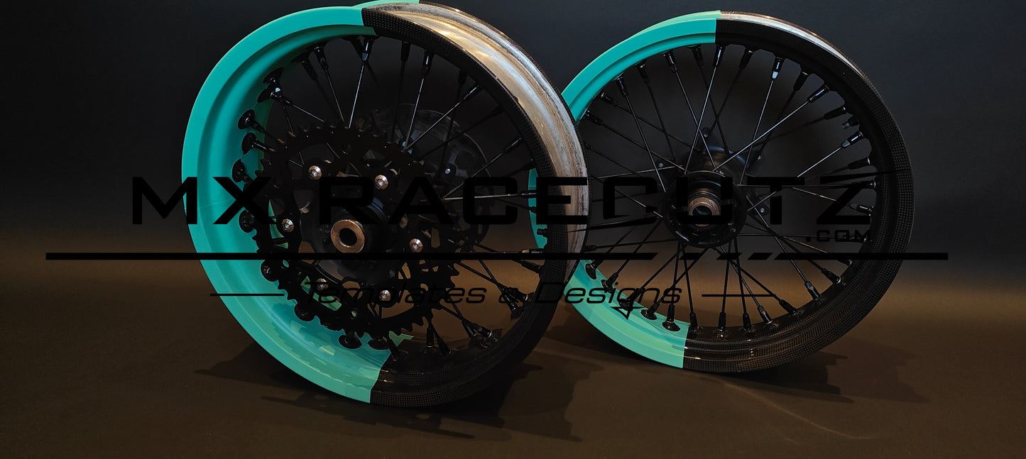 50/50 Rim Wrap 17″ 36 spokes: Excel, WMX, SmPro, Behr, Falco Template
