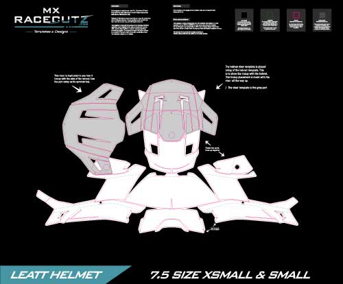 LEATT 7.5 - SIZE XSMALL & SMALL TEMPLATE