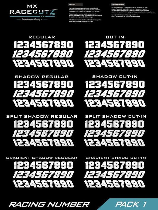 RACING NUMBER PACK 1