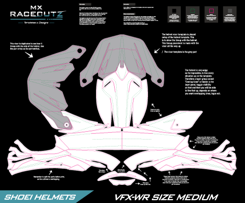 SHOEI VFX-WR - SIZE MEDIUM TEMPLATE