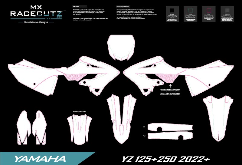 YAMAHA YZ 125+250 2022-2026 TEMPLATE