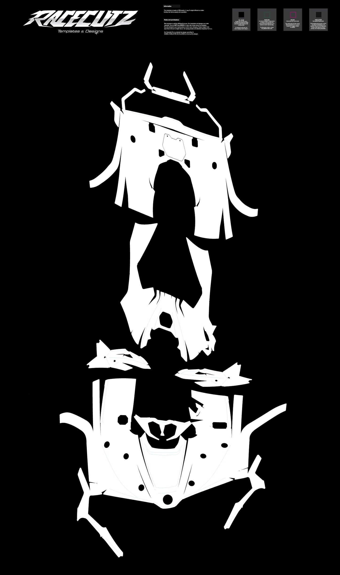 CFMOTO CFORCE 400+450+500+520 2022-2025 TEMPLATE