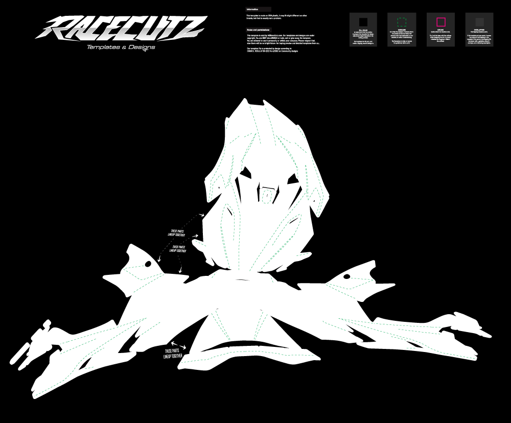 AIROH TWIST 3 - SIZE LARGE & XLARGE & XXLARGE TEMPLATE