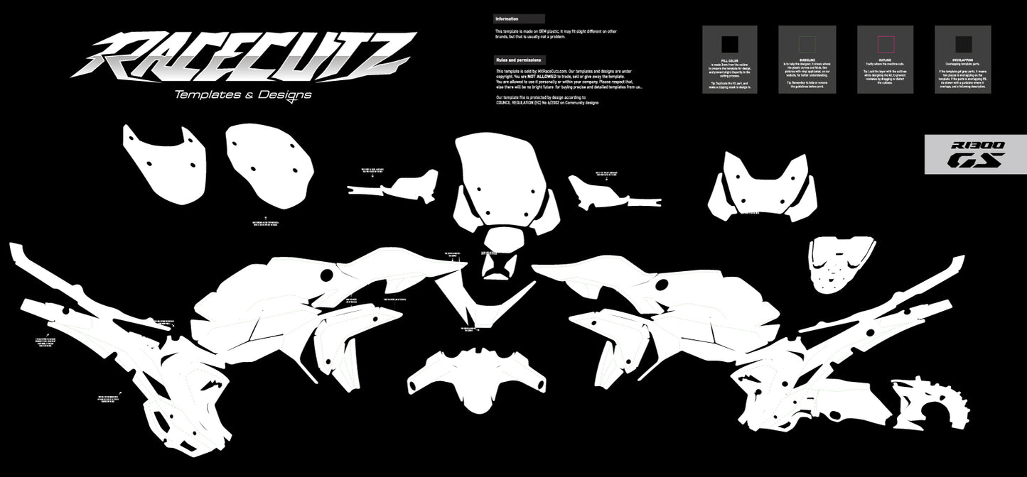 BMW R 1300 GS 2023-2026 TEMPLATE