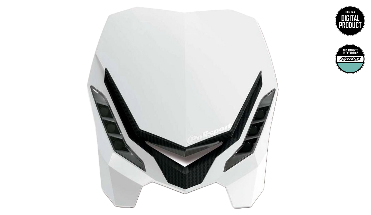 POLISPORT E-BLAZE -  HEADLIGHT MASK TEMPLATE