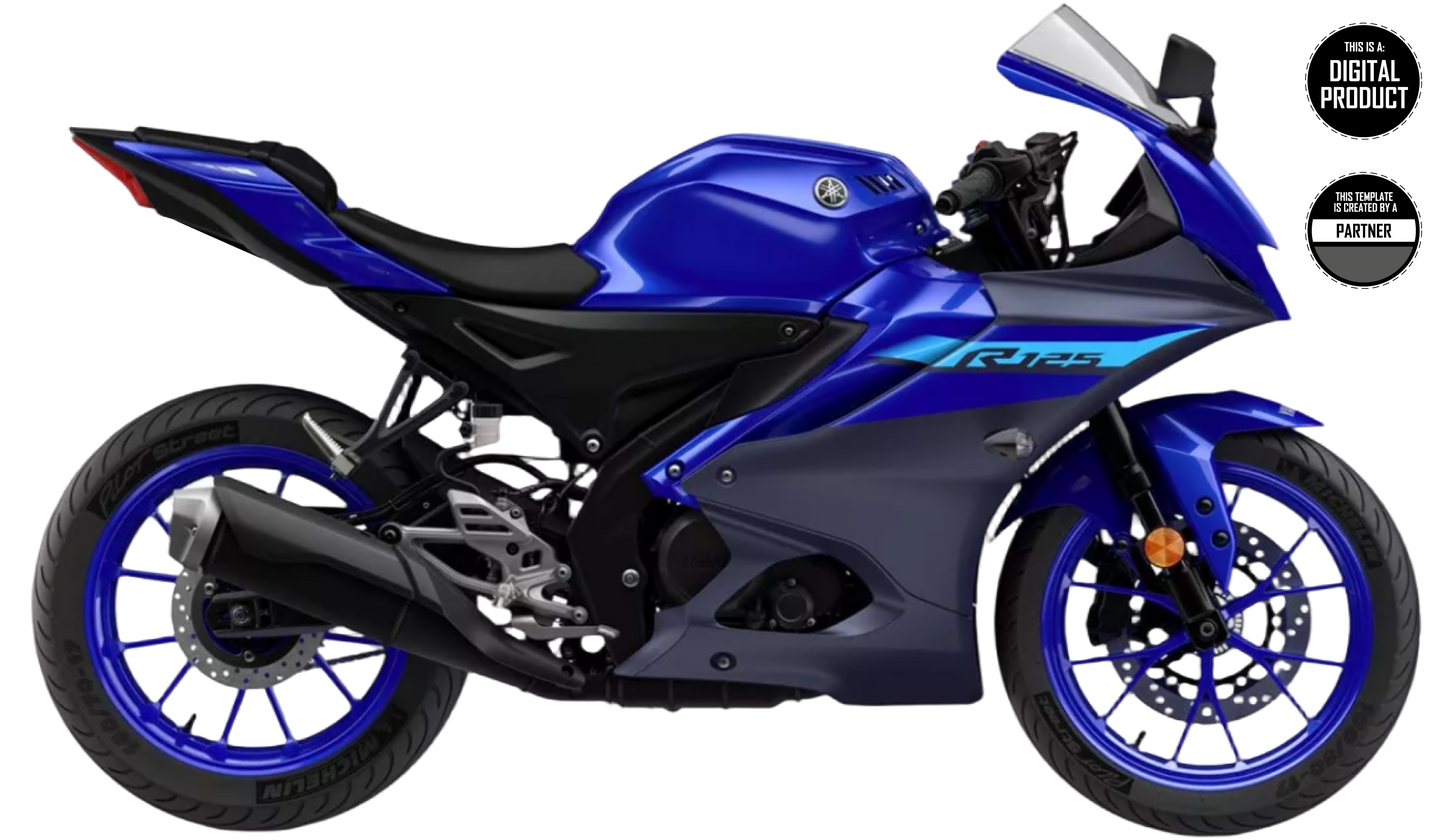 YAMAHA YZF R125 2023-2025 TEMPLATE