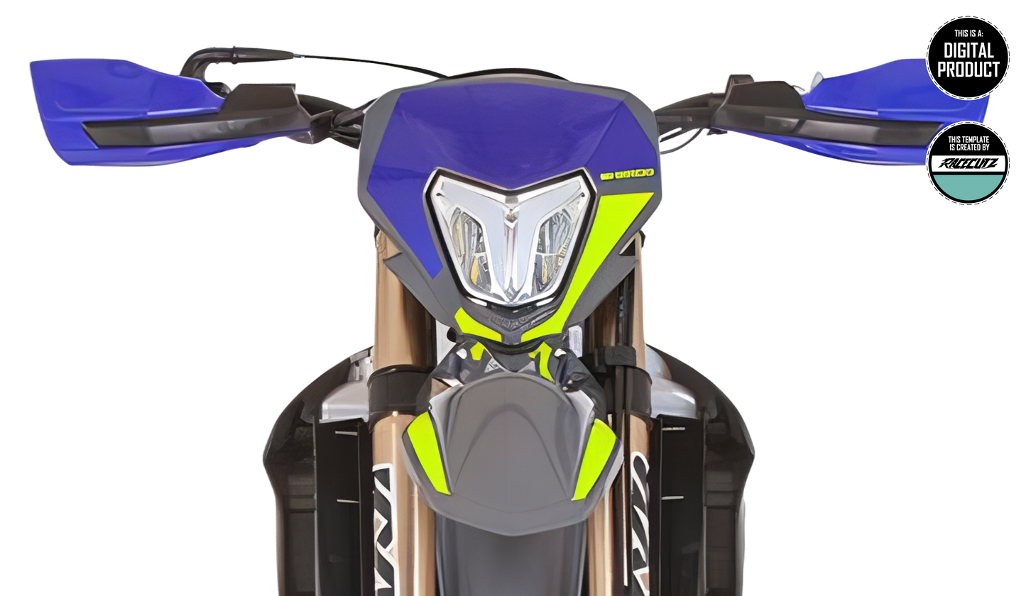 SHERCO SE & SEF 2016-2024 OEM HANDGUARDS TEMPLATE