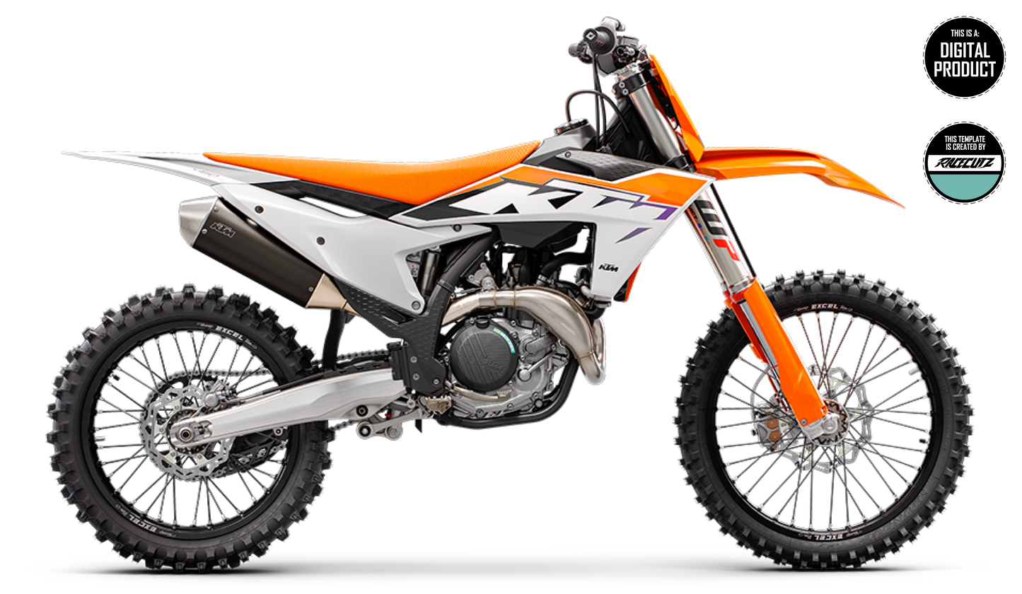 KTM SX-SXF 2023+ & EXC 2024+ - FRAME GUARDS TEMPLATE