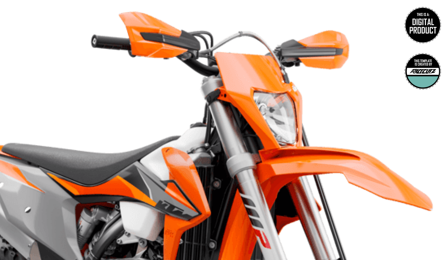 KTM EXC 2020-2023 HEADLIGHT MASK TEMPLATE