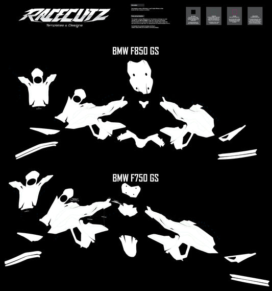 BMW F750 & 850 GS 2018-2024 TEMPLATE