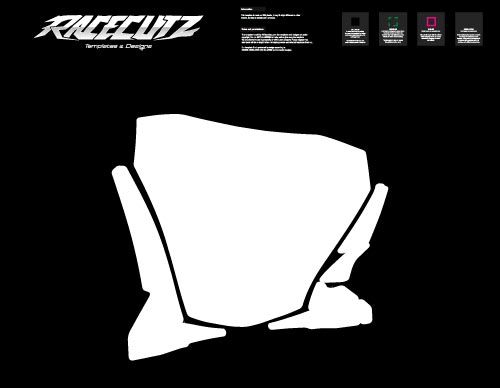 FANTIC XXF + XX 2025 FRONT NUMBER PLATE TEMPLATE