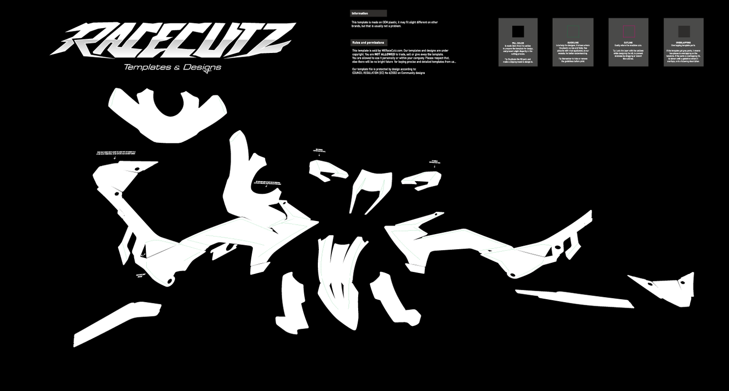 KTM 125 & 390 ENDURO R 2025 TEMPLATE