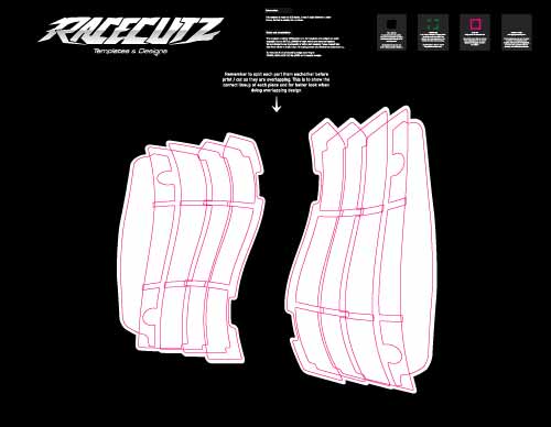 FANTIC XE300 2024-2025 & XX 125 & 250 2025 RADIATOR GUARDS TEMPLATE