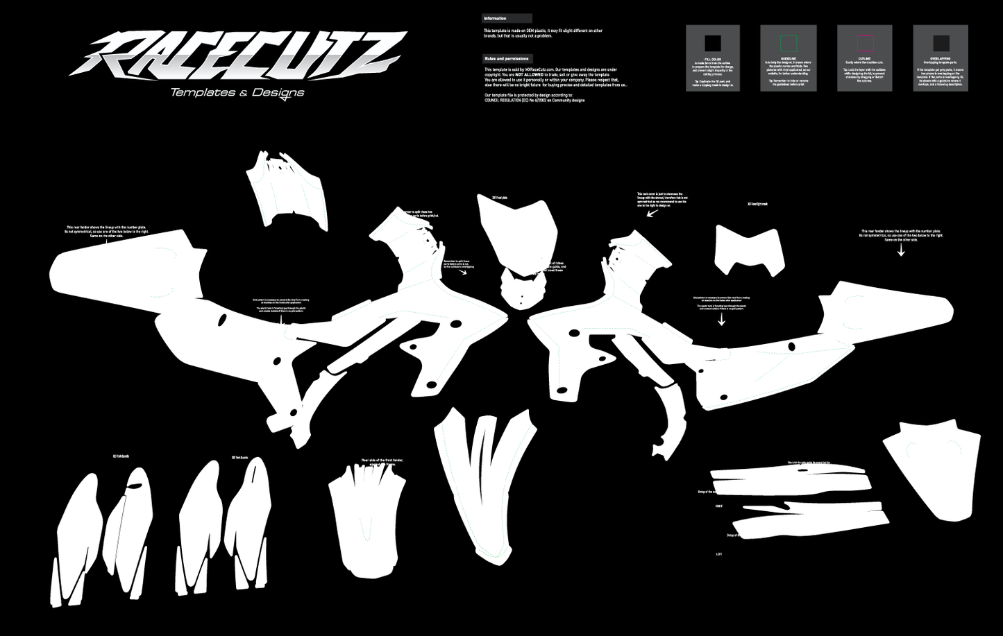 FANTIC XXF 250 2021-2024 & XXF 450 2021-2022 & XEF 250+310+450 2021-2024 TEMPLATE