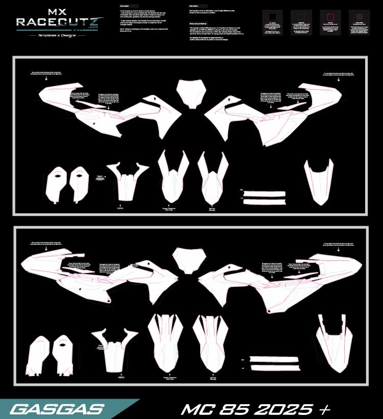 GASGAS MC 85 2025+ TEMPLATE