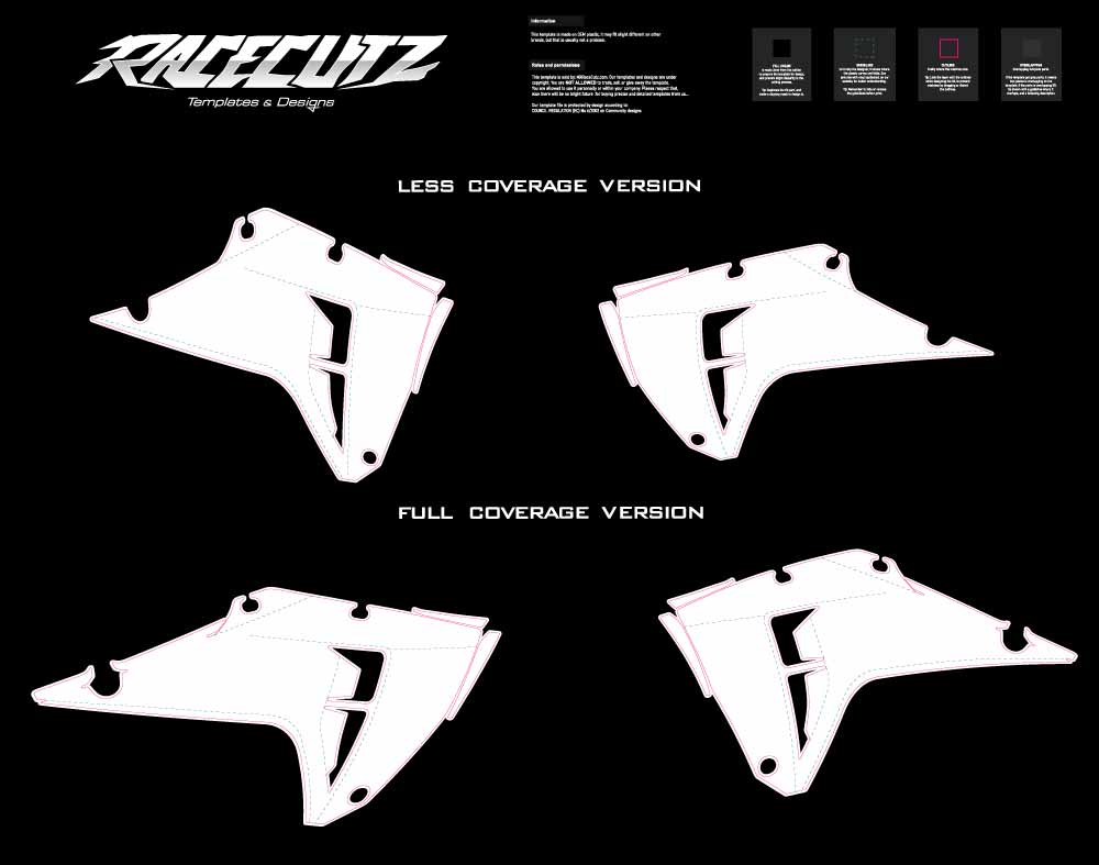 HONDA CRF 250 RX 2025 & CRF 450 2025 RX - SHROUDS TEMPLATE