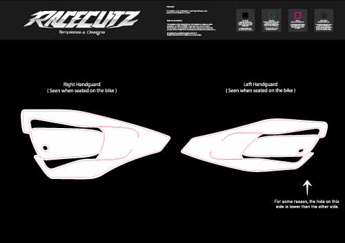 HUSQVARNA FE+TE & FC+TC 2024+ OEM HANDGUARDS TEMPLATE