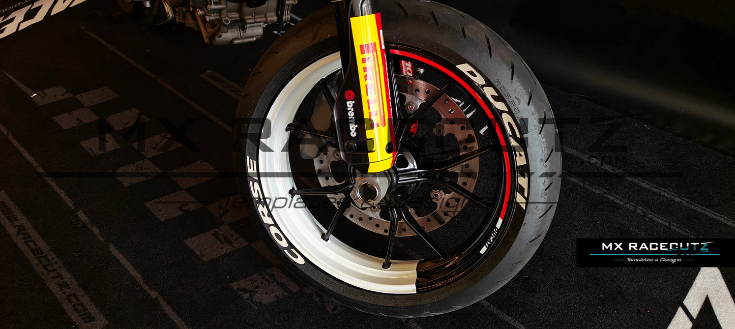 50/50 RIM WRAP - DUCATI HYPERMOTARD 698 17" INCH TEMPLATE