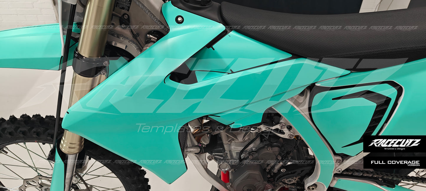 TRIUMPH TF 250 X+F+C & TF 450 X+F+C VENTET AIR FILTER COVER TEMPLATE