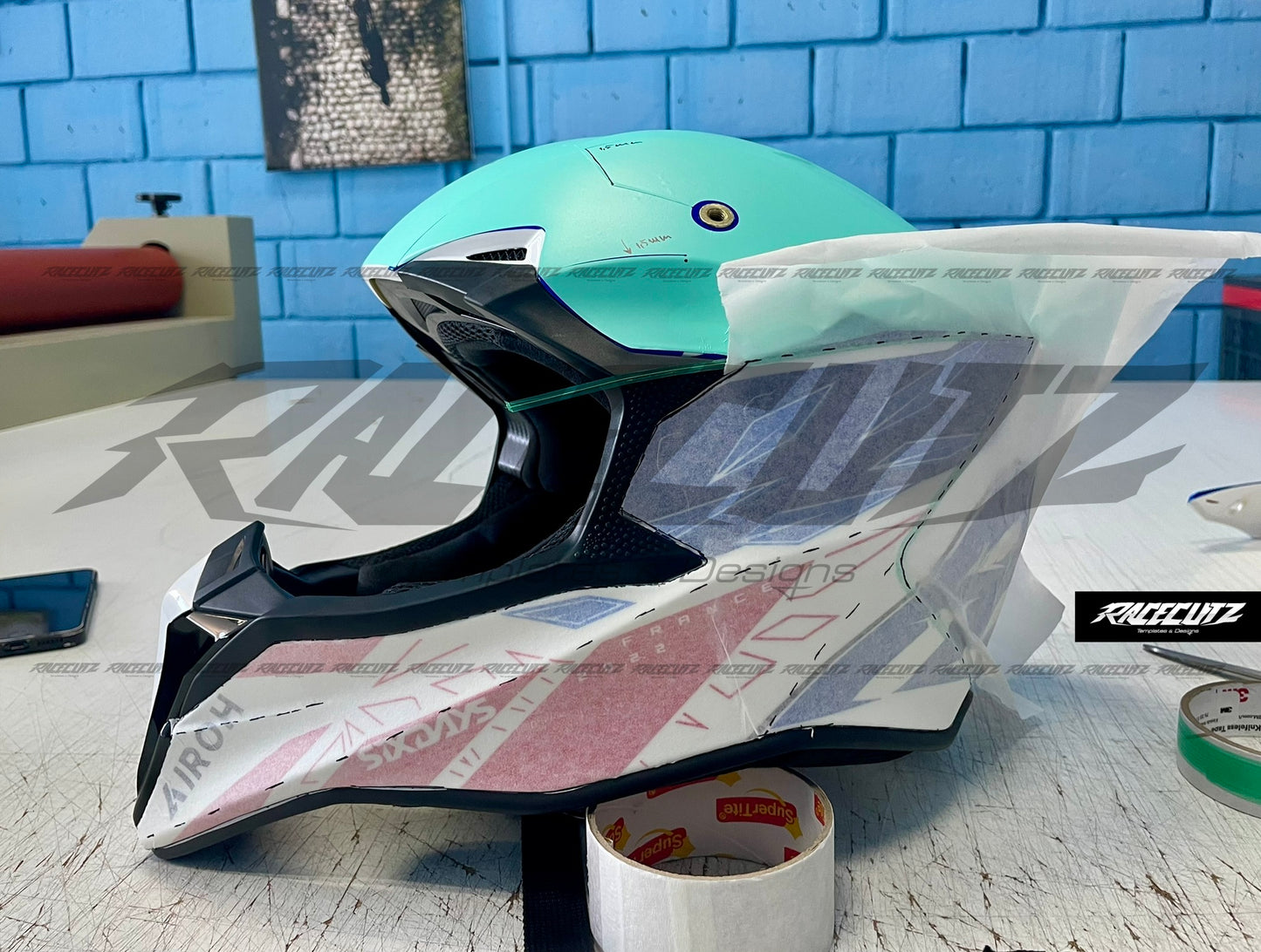 AIROH WRAAP - SIZE XSMALL & SMALL & MEDIUM TEMPLATE