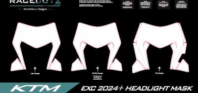 KTM EXC 2024+ HEADLIGHT MASK TEMPLATE