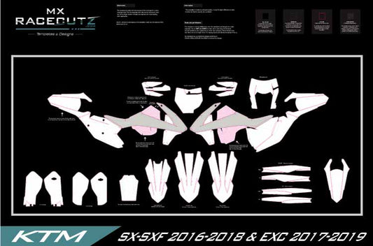 KTM SX-SXF 2016-2018 & EXC 2017-2019 TEMPLATE