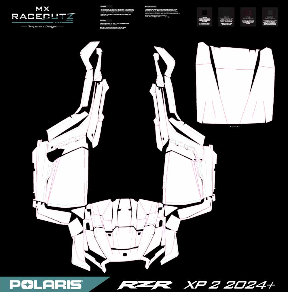 POLARIS RZR 1000 XP 2024-2025 2 SEATS TEMPLATE