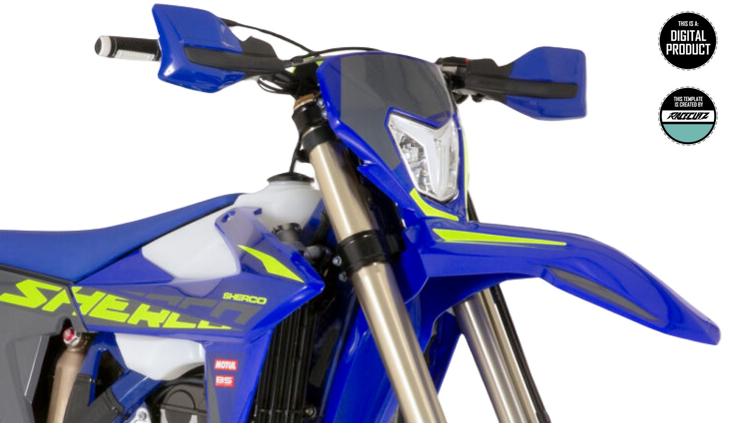 SHERCO SE & SEF 2024-2025 HEADLIGHT MASK TEMPLATE