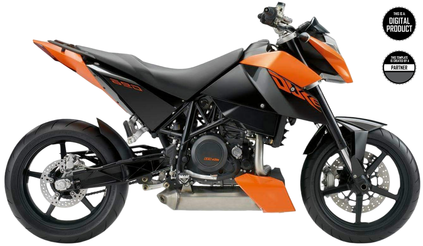 KTM DUKE 690 2008-2011 TEMPLATE