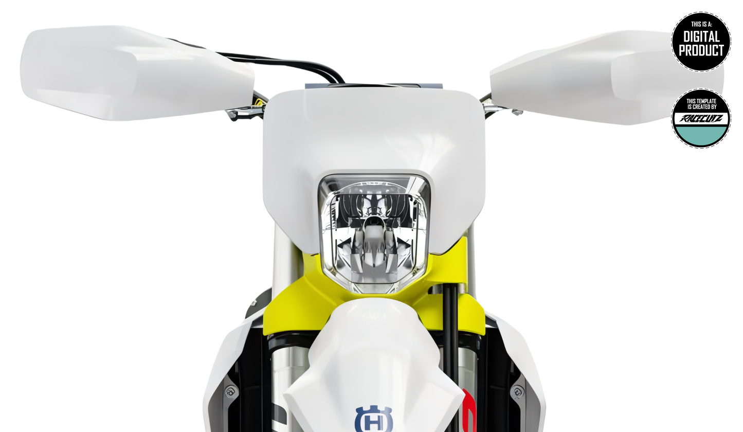 HUSQVARNA FE+TE & FC+TC 2024+ OEM HANDGUARDS TEMPLATE