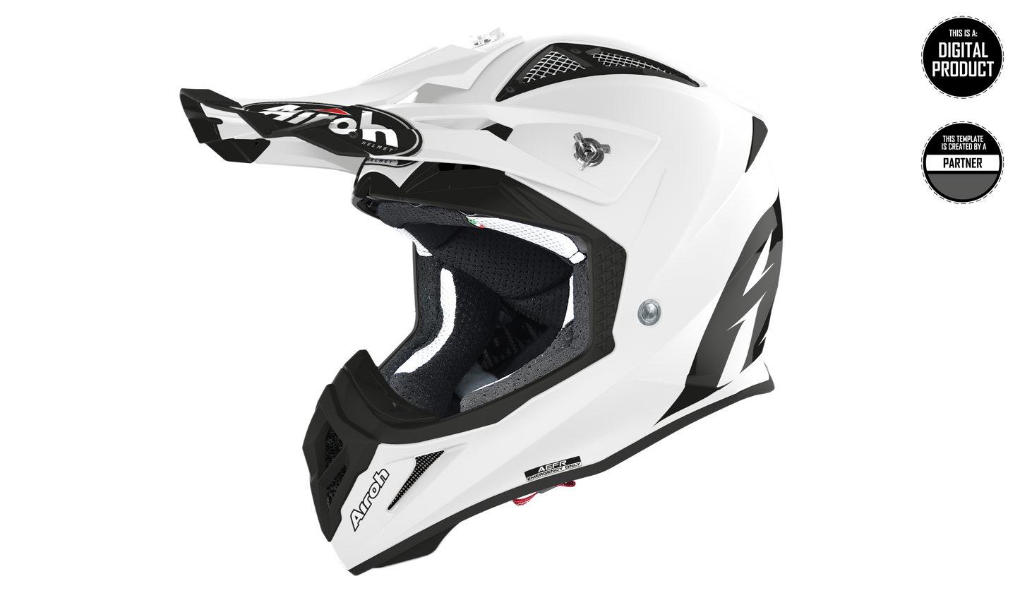 AIROH AVIATOR ACE 1 - SIZE XSMALL & SMALL & MEDIUM TEMPLATE