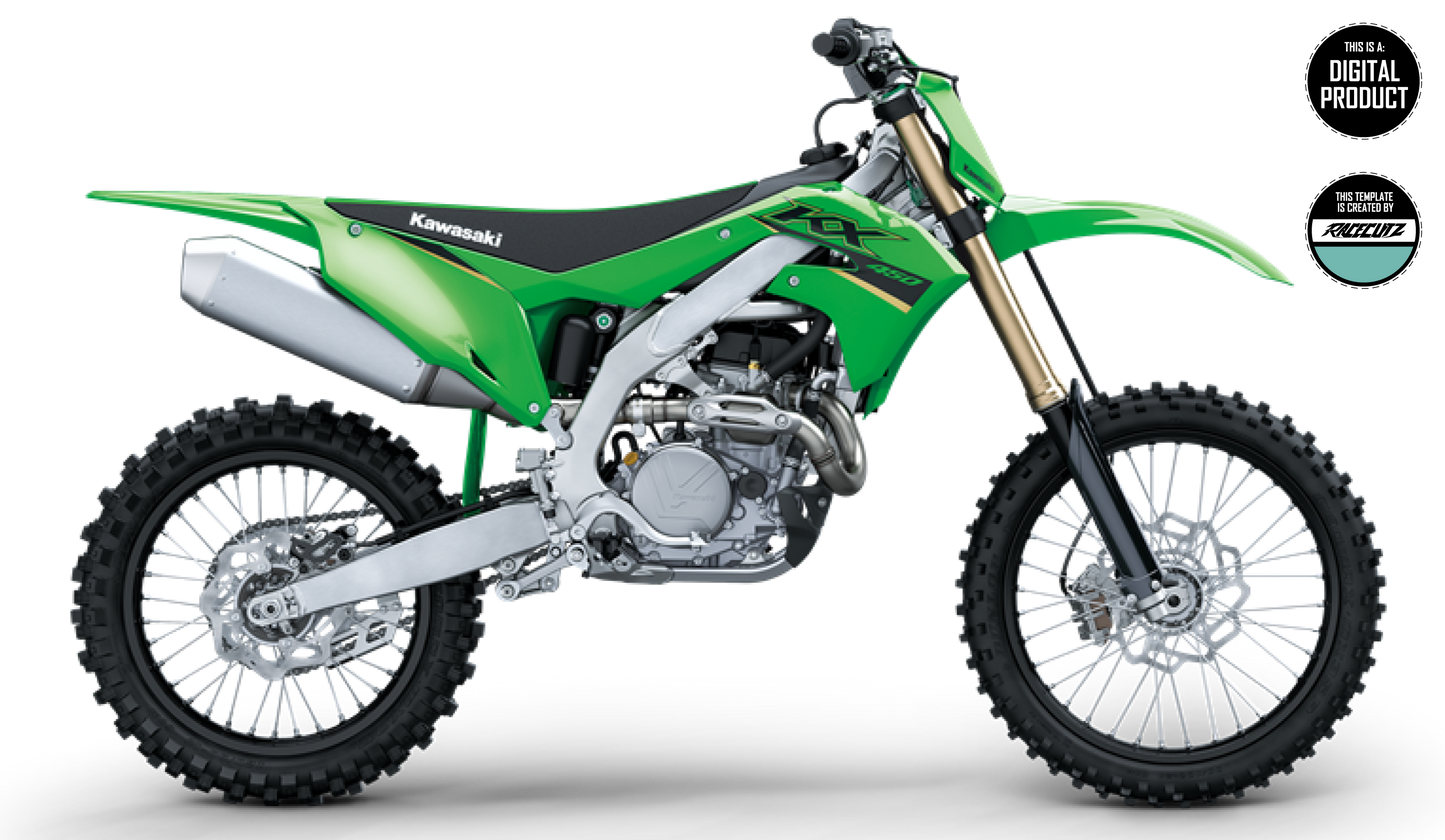 KAWASAKI KXF 250 2021-2024 & KXF 450 2019-2023 - FRAME TEMPLATE