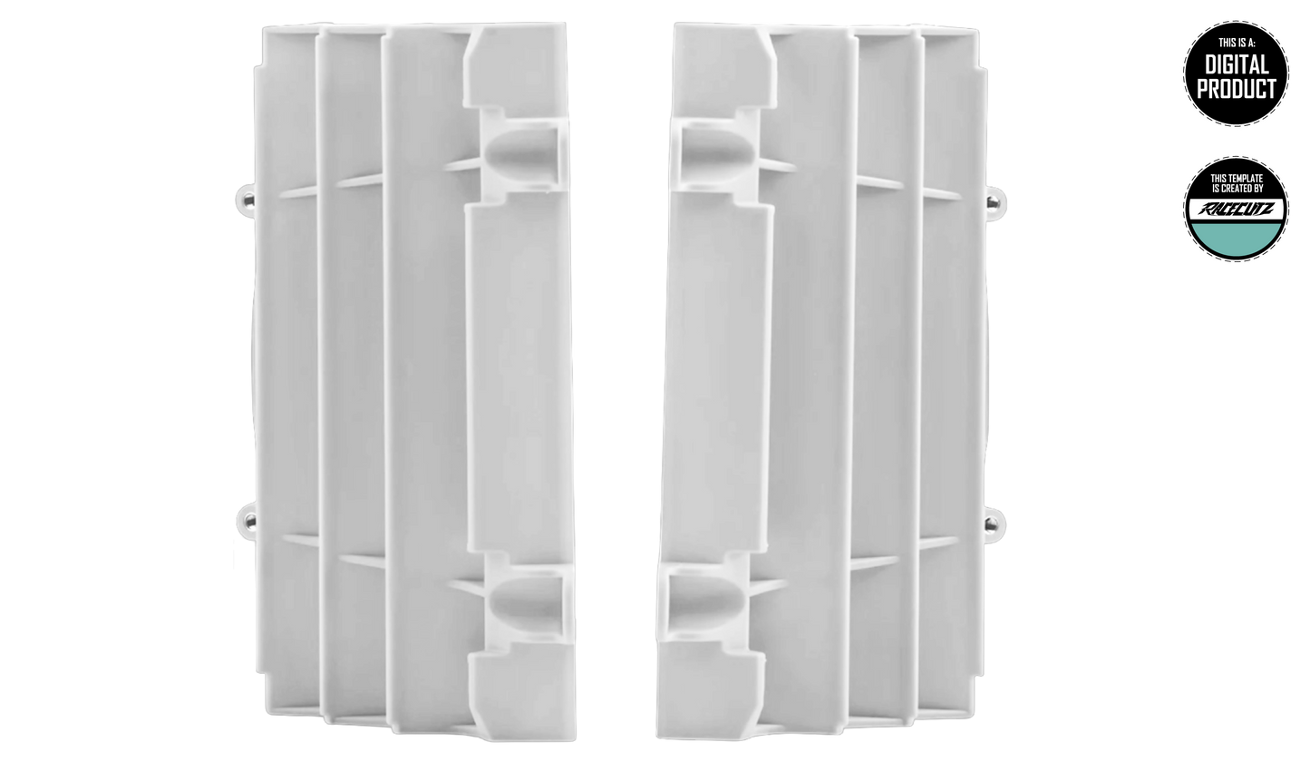 GASGAS MC+EC 2021-2023 & KTM SX-SXF 2019-2022 & EXC 2020-2024 & HUSQVARNA TC-FC 2019-2022 + TE-FE 2020-2024 - RADIATOR GUARDS TEMPLATE