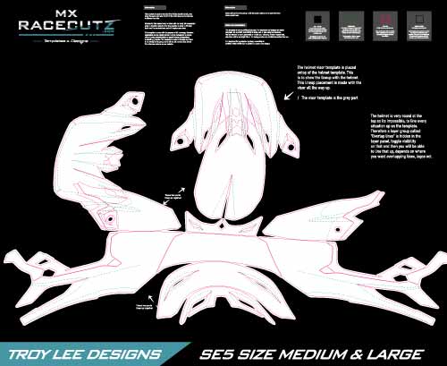 Troy Lee Designs SE5 Template - Size Medium & Large