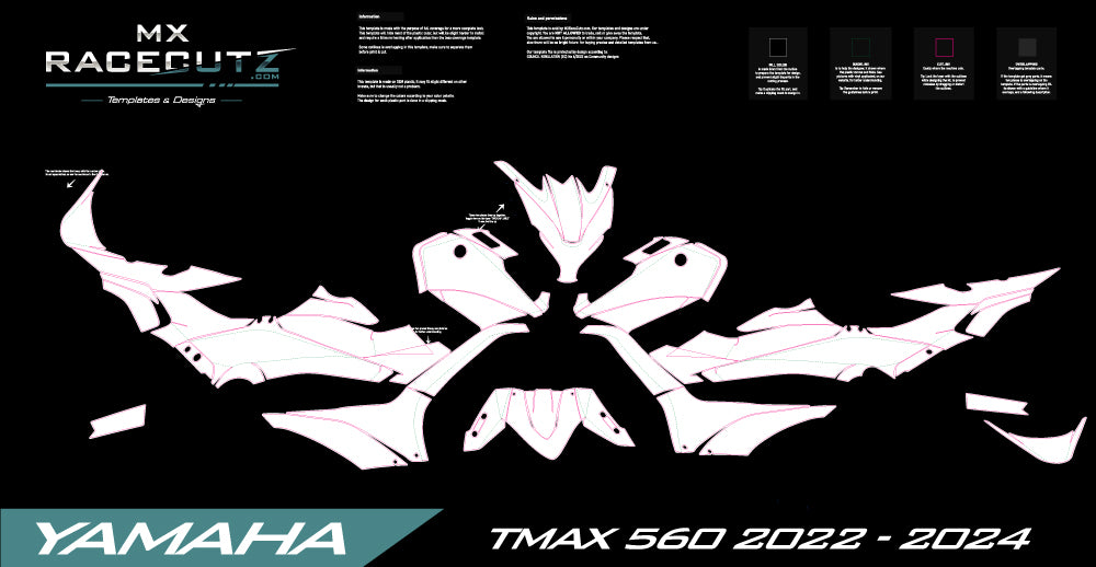 YAMAHA - TMAX 560 2022 - 2024 TEMPLATE