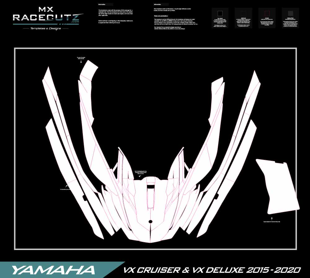 Yamaha VX CRUISER & DELUXE 2015-2020 TEMPLATE