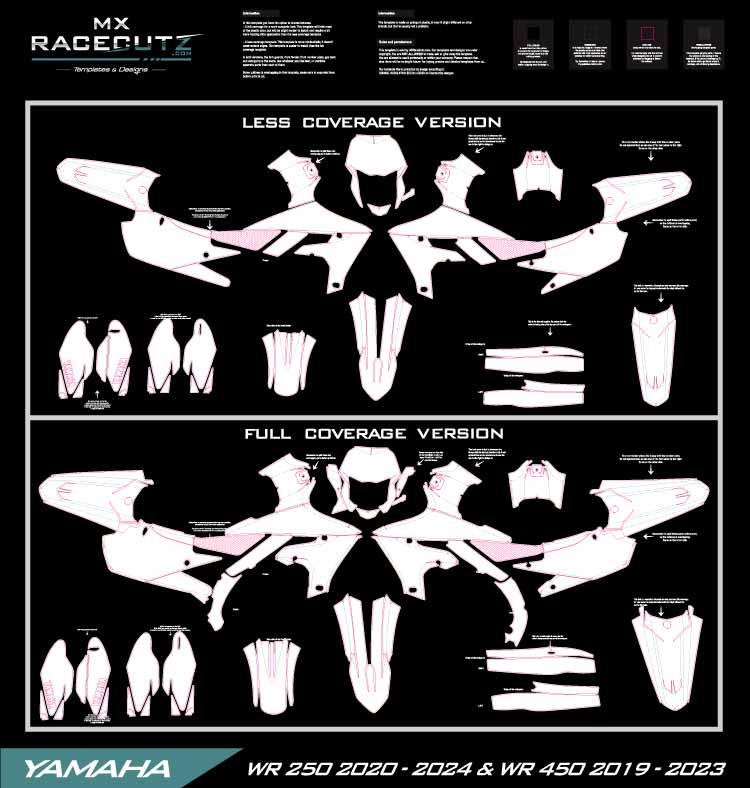 YAMAHA WR 250 2020-2024 & WR 450 2019-2023 TEMPLATE